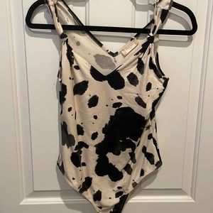 Cow print bodysuit
